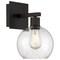 Access Lighting Port Nine Burgundy, Burgundy LED Wall Sconce, Matte Black Finish, Seeded Glass 63145LEDDLP-MBL/SDG - alternate 1